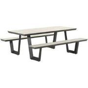Bell picknick set 200x90xH75 carbon black/ light teak polyw