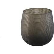 PTMD Vaas Elichi - 20x20x20 cm - Glas - Bruin