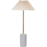 Beliani BALUARTE - Tafellamp-Beige-Kunstlinnen