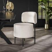 Set van 2 Draaibare Eetkamerstoelen Bouclé Lima - Rond - Zonder Armleu...
