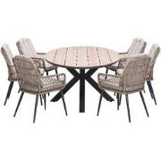 Garden Impressions Kalibo tuinset 7-delig natural - Tulli tuintafel 22...