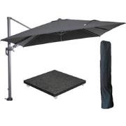 Garden Impressions Hawaii zweefparasol 300x300 cm carbon black / zwart...