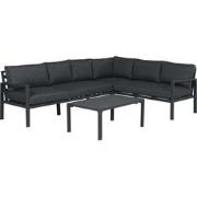 Garden Impressions Denver loungeset 4-delig - zwart