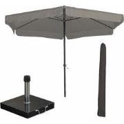 Garden Impressions Delta stokparasol Ø300 cm taupe incl 40 kg Cosmo pa...