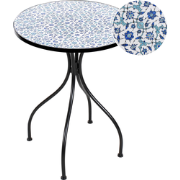 Beliani CHAPECO - Tuintafel-Zwart-IJzer