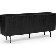 Dressoir Zwart - 180cm - Mangohout - Dressoir Cas