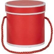 Clayre & Eef Geschenkdoos Ø 12x12 cm Rood Karton Rond