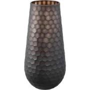 PTMD Vaas Eboney - 19x19x39 cm - Glas - Bruin