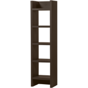 WOOOD Timo Open Kast - MDF - Donkerbruin - 195x50x40