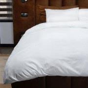 Zydante® Dekbedovertrek Emboss Geometric 140x220 cm - Wit - met 1 Kuss...