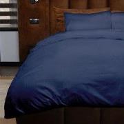 Zydante® Dekbedovertrek Emboss Geometric 140x220 cm - Donkerblauw - me...