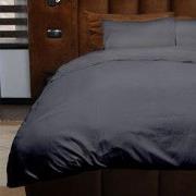 Zydante® Dekbedovertrek Emboss Geometric 140x220 cm - Anthracite - met...