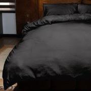 Zydante® Dekbedovertrek Emboss Crocodile 240x220 cm - Zwart - met 2 Ku...