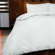 Zydante® Dekbedovertrek Emboss Zebra 200x220 cm - Zilver Grijs - met 2...