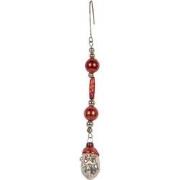 Clayre & Eef Kersthanger Kerstman 23 cm Rood Glas