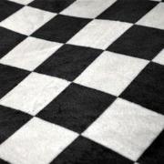 Dekbedovertrekset Chess Fleece Black/White 135x200 + 1*80x80 cm