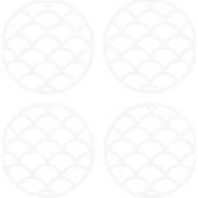 Krumble Siliconen pannenonderzetter rond met schubben patroon - Wit - ...