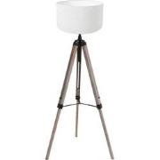 Mexlite - vloerlamp - Triek - hout - hout linnen metaal - Ø 75cm - E27...
