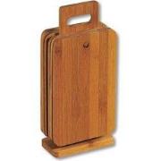 FSC® Bamboe Snijplanken Set - 7-delig - Met 1x standaard & 6x Bamboe H...