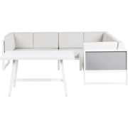 Beliani CASTELLA/FRATTE - Loungeset-Wit-Aluminium