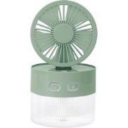 USB ventilator met vernevelaar en LED Groen - 400 ml