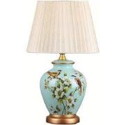 Fine Asianliving Chinese Tafellamp Porselein Blauw Magnolia