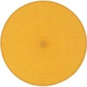 Unique Living - Placemat Daisy - Rond - Rotan - Geel/Oranje - Ø 38cm