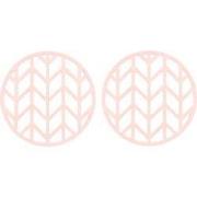 Krumble Siliconen pannenonderzetter rond met pijlen patroon - Roze - S...