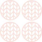 Krumble Siliconen pannenonderzetter rond met pijlen patroon - Roze - S...