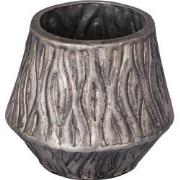 PTMD Bloempot Deandra - 20x20x19 cm - Aluminium - Zilver