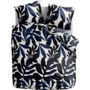Microvezel Dekbedovertrekset Painted Leafs - Blauw -  240x220 + 2*60x7...