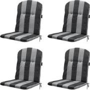 Madison -  Kuipstoelkussen Hoge Rug Alice grey - Ca. 96x45 cm - Set va...