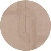 MUST Living Wall panel Ronja,Ø86x5 cm, fluted jute brown