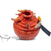 Villa Pottery  Rode vogel vaas Grenada - H16