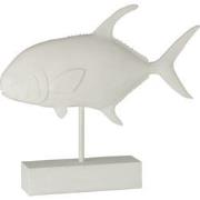 J-Line - Vis Op Voet Poly Wit - 50x8.5x43.5cm