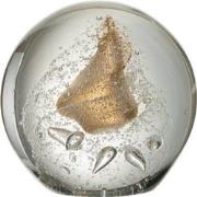 J-Line - Presse Papier Bubbel Glas Goud Extralarge - 17x17x17cm