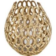 J-Line - Theelichthouder Eva Ringen Aluminium Goud Small - 30x30x34cm
