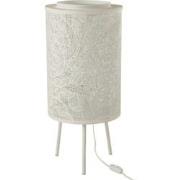J-Line - Lamp Metaal Geperforeerd Metaal Wit - 27x27x65.5cm