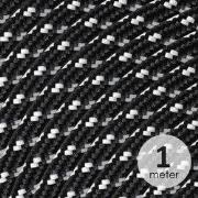 Strijkijzersnoer 3-aderig - per meter - zwart/wit