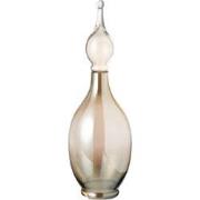 J-Line - Vaas+stop Flesje Deco Joey Glas Beige Large - 17x17x53cm