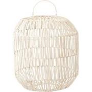 J-Line - Lampkap Cyclinder Rotan Wit - 32x32x49cm