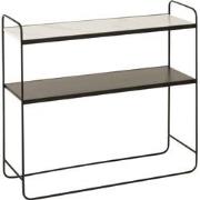 J-Line - Console Marmer 2 Planken Mdf/ijzer Zwart - 90x30.5x80.5cm