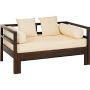 J-Line - Fauteuil/bed Conie Matras+4kussens Mango Hout Donker Bruin - ...