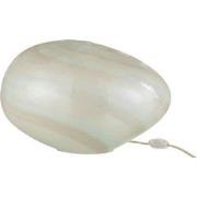 J-Line - Lamp Parel Ovaal Glas Wit - 40x30x24cm