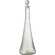 J-Line - Karaf Hals Glas Transparant - 13.5x13.5x43cm