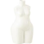 J-Line - Vase Vrouw Lichaam Polyresin Glanzend Wit Small - 17x13x31.5c...