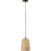 J-Line - Hangende Lamp Lijnen Zeegras Naturel/zwart - 20x20x26cm