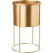 J-Line - Bloempot Op Voet Metaal Goud Large - 18x18x32cm