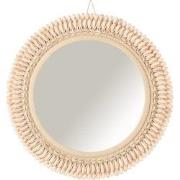J-Line - Spiegel Mona Schelpen Licht Rose Large - 52x52x3cm