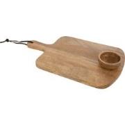 J-Line - Snijplank+kom Mango Hout Naturel - 43x25.5x1.5cm